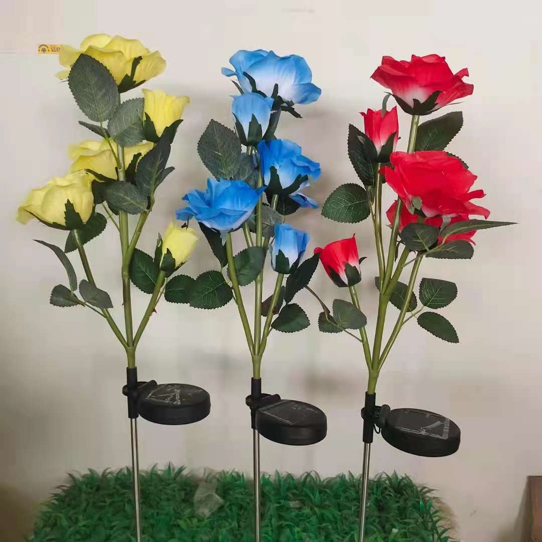 Solar Rose Light Lamp yellow Rose Flower Solar Rose Light Lamp yellow Rose Flower